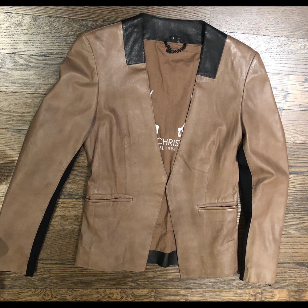 Leather blazer